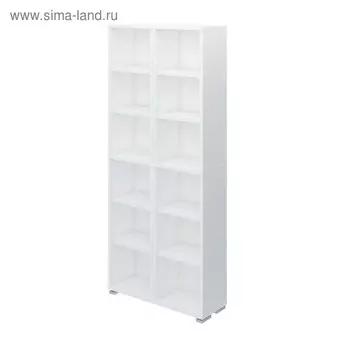 Стеллаж, 890 300 2130 мм, цвет белый жемчуг