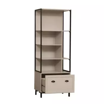 Стеллаж «Антея» 71.01, 6863931920 мм, цвет кашемир / металл чёрный