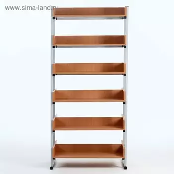 Стеллаж библиотечный двухсторонний, 900х520х1900