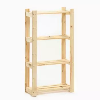 Стеллаж деревянный 4 полки 118 х 64 х 27,5 см
