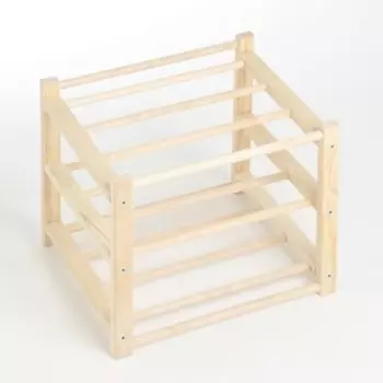 Стеллаж деревянный для хранения, 33х37х34 см, малый