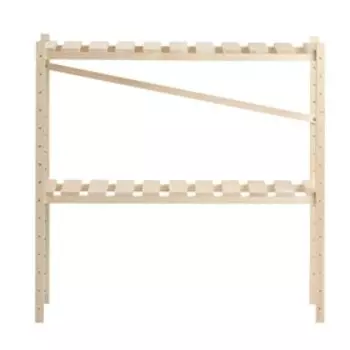 Стеллаж деревянный, 2 полки, 99.699.621 см, сосна, напольный, для рассады