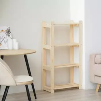 Стеллаж деревянный «Альфа 117», 4 полки, 117.86428 см, хвоя, напольный, «Добропаровъ»