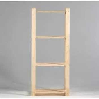 Стеллаж деревянный, 4 полки, 1506437.5 см, сосна, усиленный, напольный, «Добропаровъ»