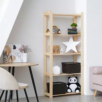 Стеллаж деревянный усиленный, 5 полок, 1707428 см