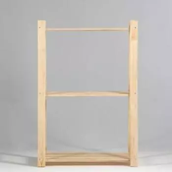 Стеллаж деревянный усиленный "Горка" 120х84х38см, 3 полки