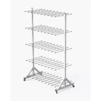 Стеллаж для хранения коньков на 50 пар, цвет белый