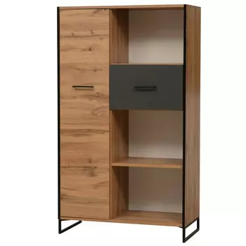 Стеллаж «Доната» 46.03, 8804341526 мм, цвет дуб вотан / диамант серый