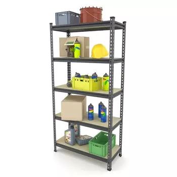 Стеллаж металлический для склада Everest Lite-50, 5 полок, 1809040 см, тёмно-серый