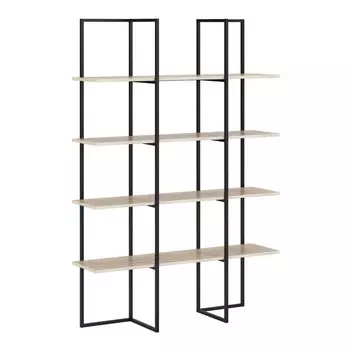 Стеллаж Фри, 1170х336х1608, Черный муар/Дуб сонома