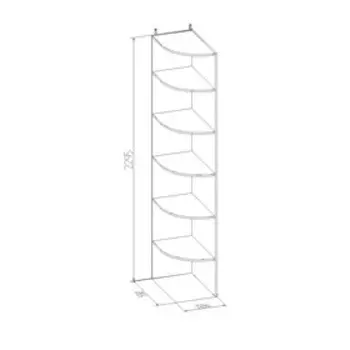 Стеллаж напольный Home 44, 3865922295 мм, цвет венге