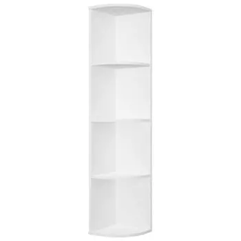 Стеллаж Home Smart, угловой радиусный, 4 секции, цвет белый