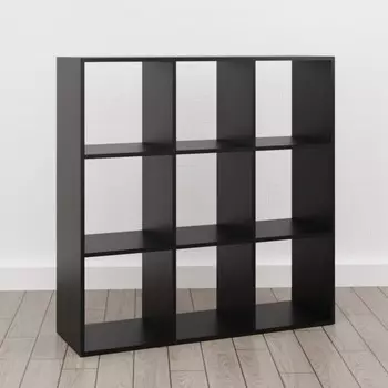 Стеллаж кубический «Клик Мебель. Куб - 9», 10663301066 мм, цвет чёрный матовый