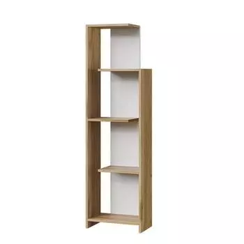 Стеллаж Лайт, 400х236х1382, Белый/Дуб золотой