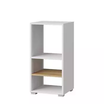 Стеллаж Лайт Бокс 2, 362х336х728, Белый/Дуб золотой