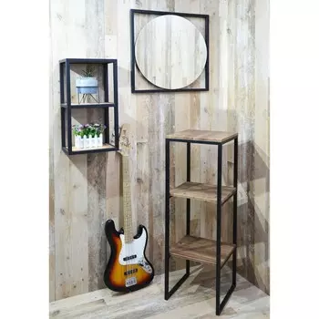 Стеллаж «Лофт» Muette Nut, 3503501100 мм, цвет чёрный муар