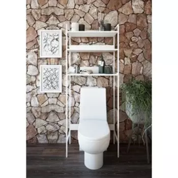 Стеллаж над сантехникой, белый, 63,5 х 30 х 160 см