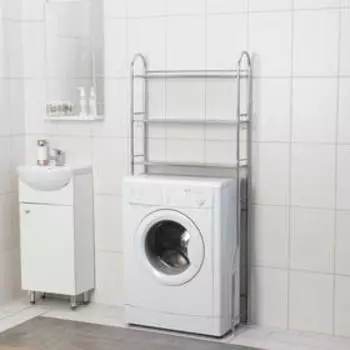 Стеллаж над стиральной машинкой, 6525155 см, цвет серебряный