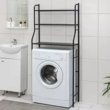 Стеллаж над стиральной машинкой, 68,515626 см, цвет чёрный