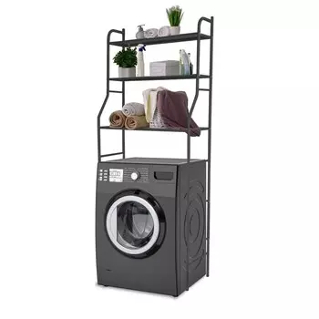 Стеллаж над стиральной машинкой SUPRA CS-B6802, 156х68х26 см, цвет чёрный