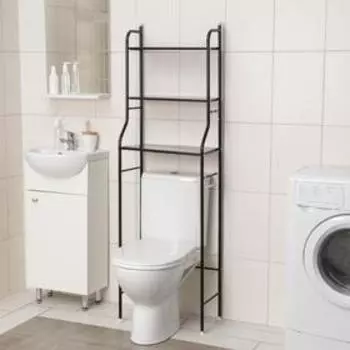 Стеллаж над унитазом, 4725152 см, чёрный