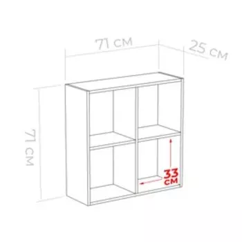 Стеллаж навесной Юниор 709х250х709 Ясень шимо темный/Белая Аляска
