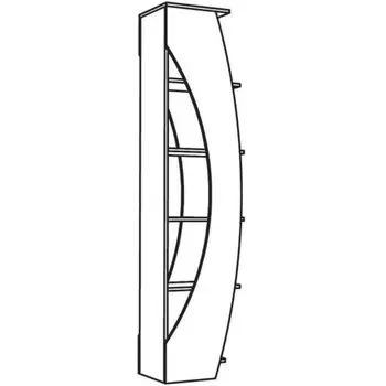 Стеллаж Ника 411, 448х362х1973, Бук бавария/Лайм зеленый