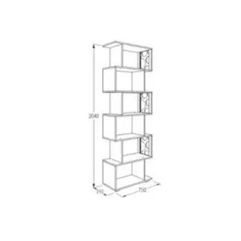 Стеллаж «Омега 16», 700 × 310 × 2040 мм, цвет ясень анкор светлый / ясень анкор тёмный