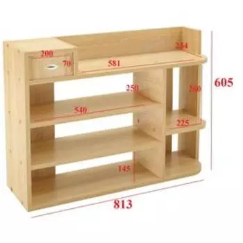 Стеллаж Остин №1, 813х250х605, Дуб сонома