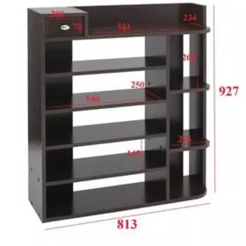 Стеллаж Остин №2, 813х250х927, Венге