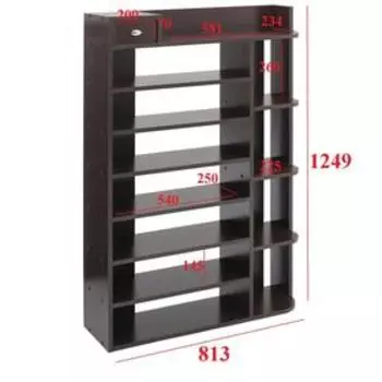 Стеллаж Остин №3, 813х250х1249, Венге