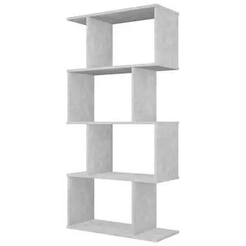 Стеллаж Polini Home Smart фигурный, 4 секции, бетон