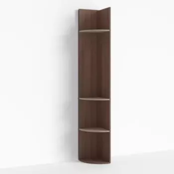 Стеллаж радиусный ПР-ШС-1-6, 330х330х2100 мм, ясень шимо темный, ясень шимо светлый