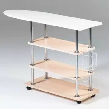 Стеллаж с гладильной доской, Дуб выбеленный