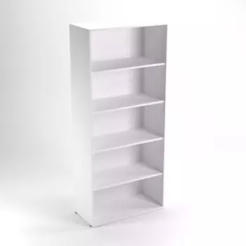 Стеллаж с полками TEKKA, 76х38х189 см, цвет белый шагрень