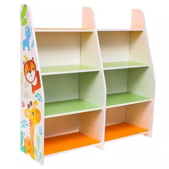 Стеллаж с сужением «Животные», три полки