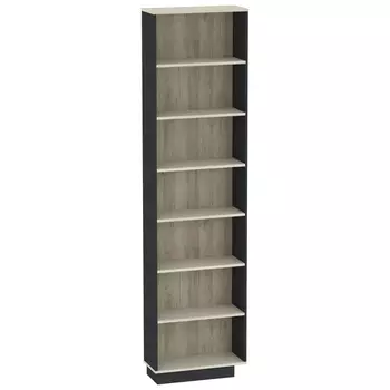 Стеллаж широкий Aurelio 57, 6002502308 мм, цвет антрацит/блеквуд сатиновый