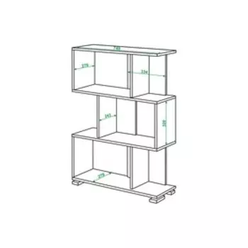 Стеллаж «СЛ-5-3», 750 280 1060 мм, цвет белый / нельсон