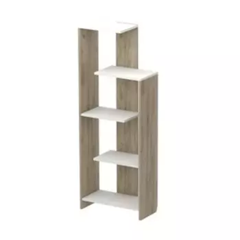 Стеллаж «Тимати», 494 × 246 × 1400 мм, цвет дуб серый / белый