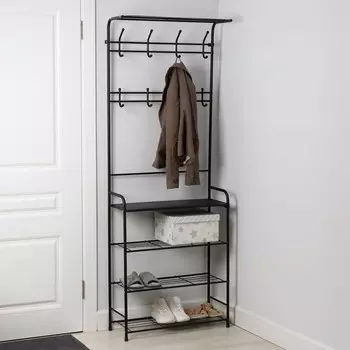 Стеллаж в прихожую «Константа», 6926183 см, чёрный