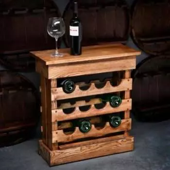 Стеллаж винный "Премиум", 50х30х65 см, массив ясеня