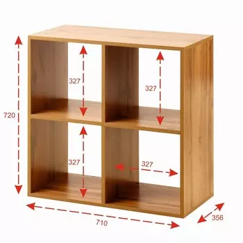 Стеллаж Зиг-заг 710х356х720 дуб вотан