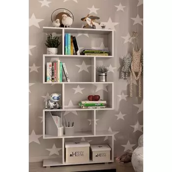 Стеллаж Змейка, 1666х250х750, Белый