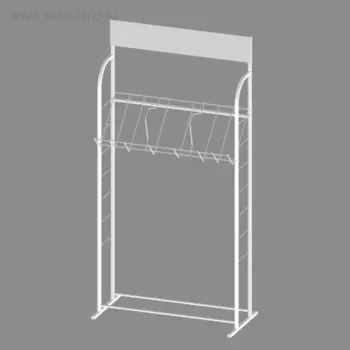 Стенд 3 А4 с 1 полкой (с разделителями), цвет белый