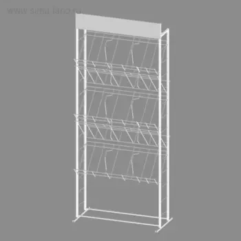 Стенд 3А4 5 полок двухсторонний (с разделителями), цвет белый