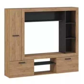 Стенка Oskar-3 1960х345х1730 Дуб золотой/Венге