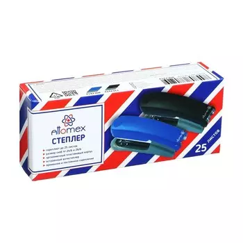 Степлер №24-26/6 25 листов, deVENTE Attomex пластиковый, чёрный