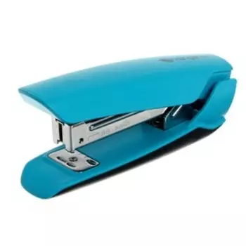 Степлер №24, до 25 листов, Kangaro Nowa-35, компактный, стальной механизм, встроенный антистеплер, бирюзовый