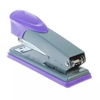 Степлер ErichKrause Quadro Half-strip, № 24/6, до 30 листов, антистеплер, серо-фиолетовый