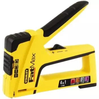 Степлер Stanley "Light Duty TR400 Fatmax", 4 в 1, для скоб типа "G", "A", гвоздей 18G